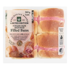 Woolworths-Finger-Bun-Inspired-Filled-Buns-Pk-4 on sale