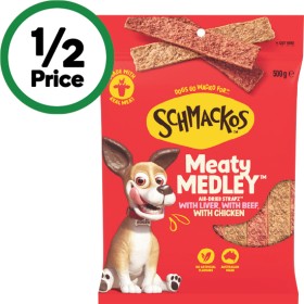 Schmackos-Strapz-Dog-Treats-500g on sale