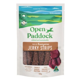 Open-Paddock-Jerky-Strips-Dog-Treats-100g on sale
