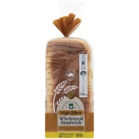 Woolworths-High-Fibre-Wholemeal-Sandwich-700g on sale