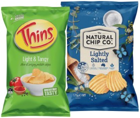The+Natural+Chip+Co.+150-175g%2C+Thins+Chips+150-175g+or+Onion+Rings+85g+Selected+Varieties