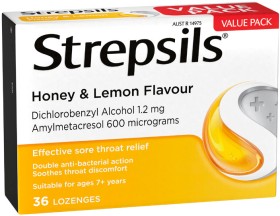 Strepsils+Sore+Throat+Relief+Lozenges+36+Pack+Selected+Varieties%2A%2A