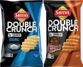 Smith%26rsquo%3Bs+Double+Crunch+Chips+150g+or+Sunbites+Grain+Waves+Wholegrain+Chips+170g+Selected+Varieties