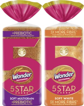 Wonder+Bread+5+Star+680-700g+Selected+Varieties
