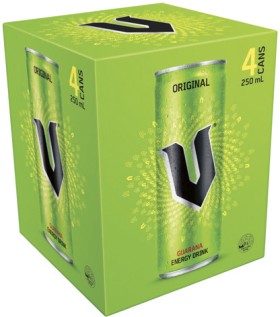 V+Energy+Drink+4x250mL+Selected+Varieties
