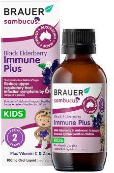 Brauer+Sambucus+Black+Elderberry+Kids+Immune+Plus+100ml