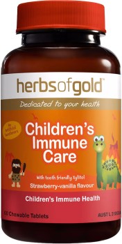 Herbs-of-Gold-Childrens-Immune-Care-60-Chewable-Tablets on sale