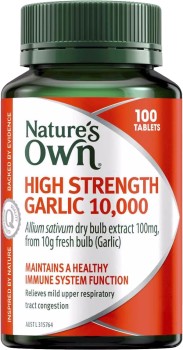 Natures-Own-High-Strength-Garlic-10000mg-100-Tablets on sale