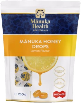 Manuka-Health-MGO-400-Manuka-Honey-Drops-Lemon-250g on sale