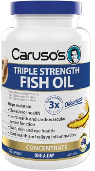 Carusos-Natural-Health-Triple-Strength-Fish-Oil-Concentrate-150-Capsules on sale
