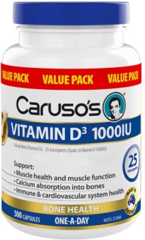 Carusos-Natural-Health-Vitamin-D3-1000iu-500-Capsules on sale