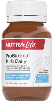 Nutra-Life-Probiotica-Kids-Daily-60-Chewable-Tablets on sale