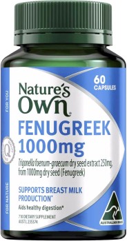 Natures-Own-Fenugreek-1000mg-60-Capsules on sale
