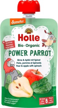 Holle+Power+Parrot+-+Pear+%26amp%3B+Apple+with+Spinach+90g