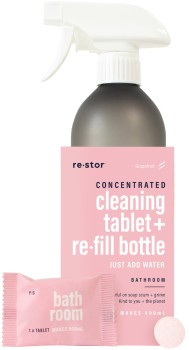 Restor+Concentrated+Cleaning+Tablet+%2B+Refill+bottle+Bathroom+Grapefruit