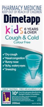 Dimetapp+Kids+6%2B+Years+Cough+%26amp%3B+Cold+Colour+Free+200ml