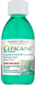 Cepacaine-Oral-Solution-Anaesthetic-Antibacterial-200ml on sale