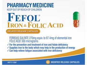 Fefol-Iron-Folic-Acid-60-Capsules on sale
