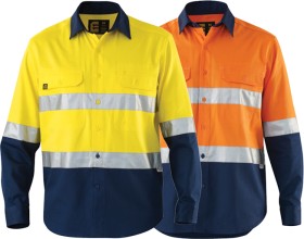 ELEVEN+Hi-Vis+Spliced+L%2FS+Drill+Shirt+with+3M%26trade%3B+Tape