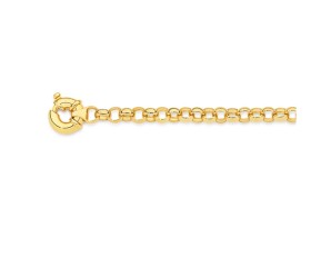 9ct-Gold-19cm-Solid-Belcher-Bolt-Ring-Bracelet on sale