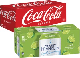 Coca-Cola%2C+Fanta+or+Sprite+Soft+Drink+or+Mt+Franklin+Lightly+Sparkling+Water+10x375mL
