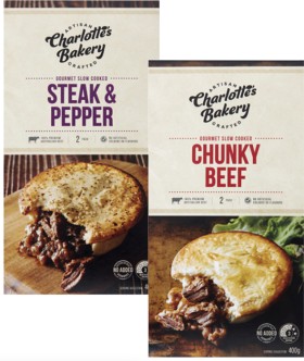 Charlotte%26%23039%3Bs+Bakery+Slow+Cooked+Beef+Pies+2+Pack+400g