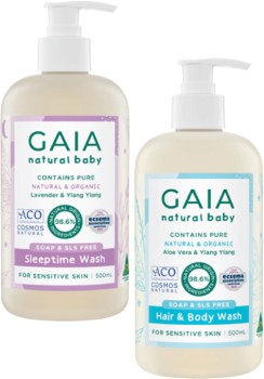 Gaia+Natural+Baby+Hair+%26amp%3B+Body+Wash+or+Sleeptime+Wash+500mL
