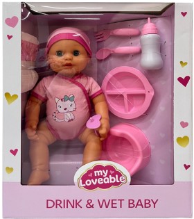 My-Loveable-16-Baby-Doll-Drink-Wet-Baby on sale