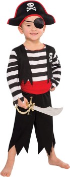 Wonder-Co-Dreamers-Pirate-Costume-with-Hat-Eye-Patch-Ages-3-12-yrs on sale