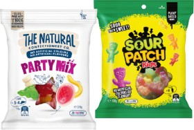 The-Natural-Confectionery-Co-130230g-Sour-Patch-Kids-Bag-190g-or-Pascall-Lollies-150300g-Selected-Varieties on sale