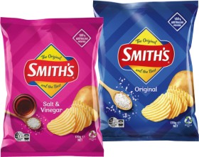 Smith%26rsquo%3Bs+Crinkle+Cut+Chips+150%E2%80%91170g+or+Thinly+Cut+Chips+175g+Selected+Varieties