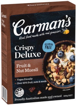 Carman%26rsquo%3Bs+Muesli+Crispy+Deluxe+400g+Selected+Varieties