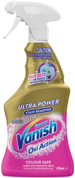 Vanish+Preen+Gold+Oxi+Action+Fabric+Stain+Remover+Spray+450mL+Selected+Varieties