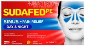 Sudafed-PE-Sinus-Pain-Relief-Day-Night-24-Tablets on sale