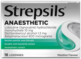 Strepsils+Anaesthetic+Menthol+Flavour+16+Lozenges