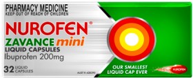Nurofen-Zavance-Mini-32-Liquid-Capsules on sale