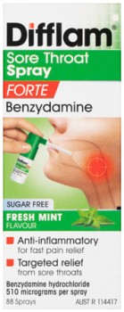 Difflam-Sore-Throat-Spray-Forte-Fresh-Mint-Flavour-15mL on sale