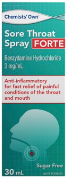 Chemists-Own-Sore-Throat-Spray-Forte-30mL on sale