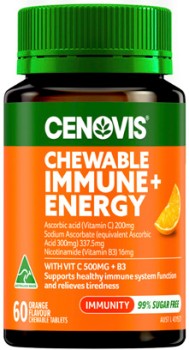 Cenovis+Chewable+Immune+%2B+Energy+Orange+Flavour+60+Tablets