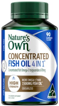 Nature%26rsquo%3Bs+Own+Concentrated+Fish+Oil+4+In+1+90+Capsules