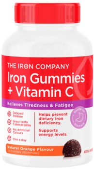 The+Iron+Company+Iron+%2B+Vitamin+C+Orange+Flavour+30+Gummies