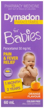 Dymadon-Paracetamol-For-Babies-1-Month-2-Years-Colour-Free-Orange-Flavour-60mL on sale