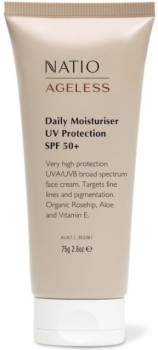 Natio+Ageless+Daily+Moisturiser+UV+Protection+SPF+50%2B+75g