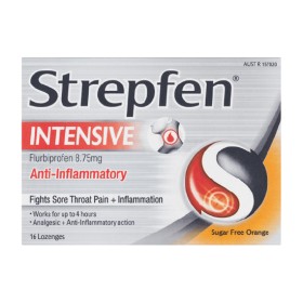 Strepfen-Intensive-Sore-Throat-Lozenges-Sugar-Free-Orange-Pk-16 on sale