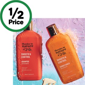 Thanks-To-Nature-Smooth-Control-Shampoo-or-Conditioner-500ml on sale