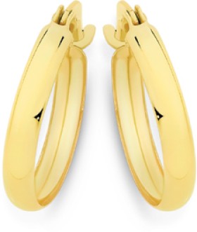 9ct-Gold-15mm-Half-Round-Hoop-Earrings on sale