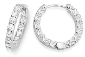 Sterling-Silver-Cubic-Zirconia-Claw-Set-Starburst-Side-Hoops on sale