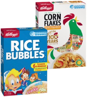 Kellogg%26rsquo%3Bs+Corn+Flakes+380g+or+Rice+Bubbles+250g