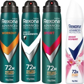 Rexona-Advanced-Protection-Antiperspirant-Spray-220mL-Selected-Varieties on sale
