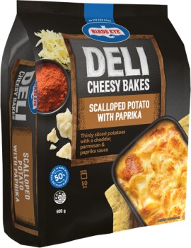 Birds+Eye+Scalloped+Potato+With+Paprika+or+Three+Cheese+Cauliflower+Bake+600g